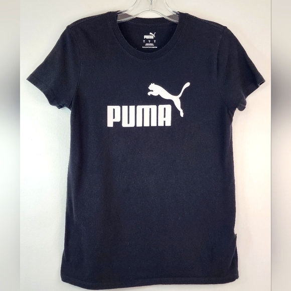 Puma Women's Classic Midnight Black Tee Graphic Short Sleeve Shirt, sz SM - Picture 1 of 10